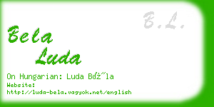 bela luda business card